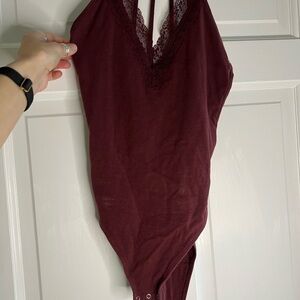 Abercrombie & Fitch Deep Red Bodysuit